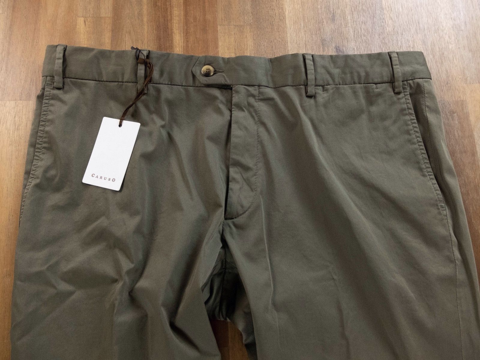Caruso CARUSO green cotton pants trousers Size 38 US / 54 EU - NWT Size US 38 / EU 54 - 5 Thumbnail