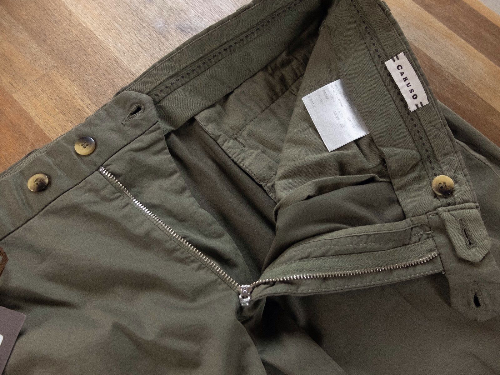 Caruso CARUSO green cotton pants trousers Size 38 US / 54 EU - NWT Size US 38 / EU 54 - 7 Thumbnail