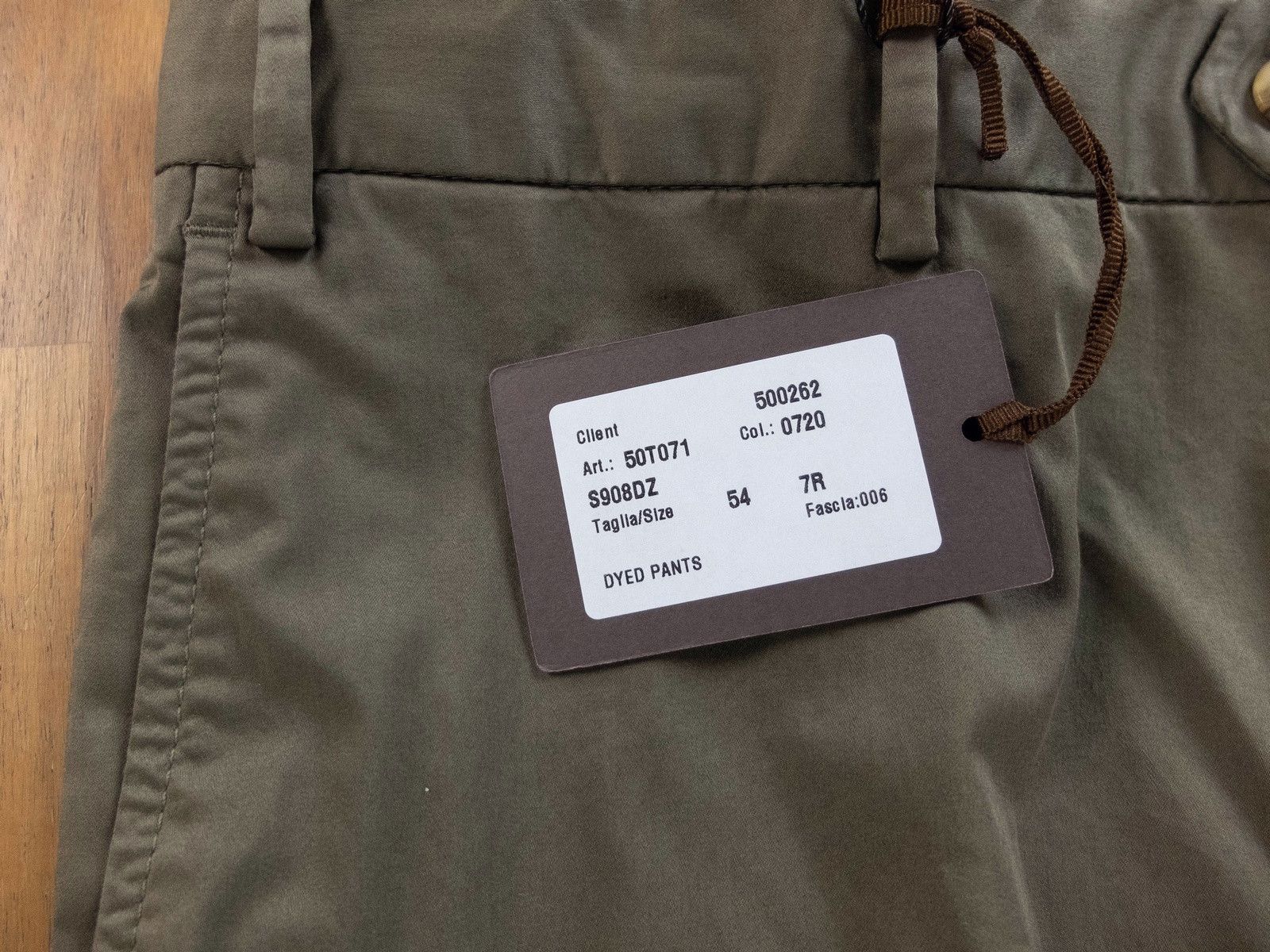 Caruso CARUSO green cotton pants trousers Size 38 US / 54 EU - NWT Size US 38 / EU 54 - 6 Thumbnail