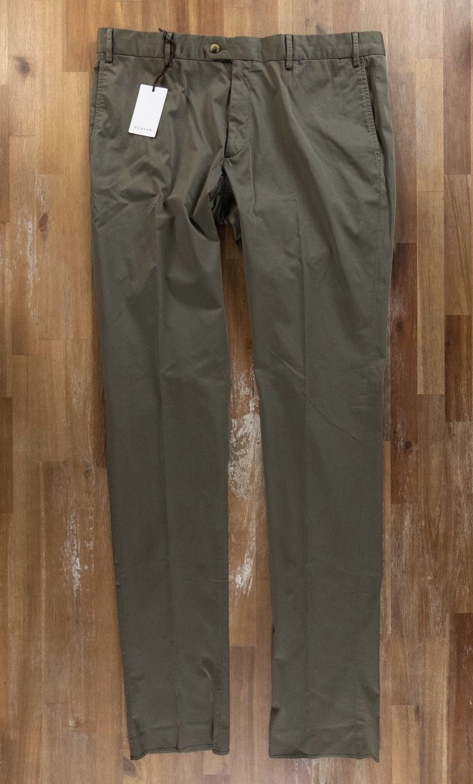 Caruso CARUSO green cotton pants trousers Size 38 US / 54 EU - NWT Size US 38 / EU 54 - 4 Thumbnail