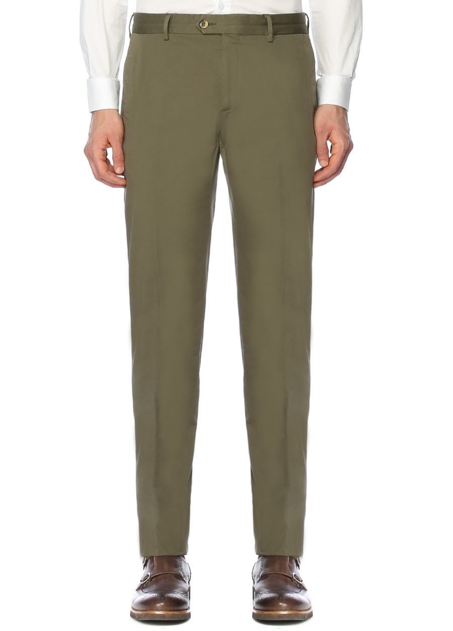 Caruso CARUSO green cotton pants trousers Size 38 US / 54 EU - NWT Size US 38 / EU 54 - 1 Thumbnail