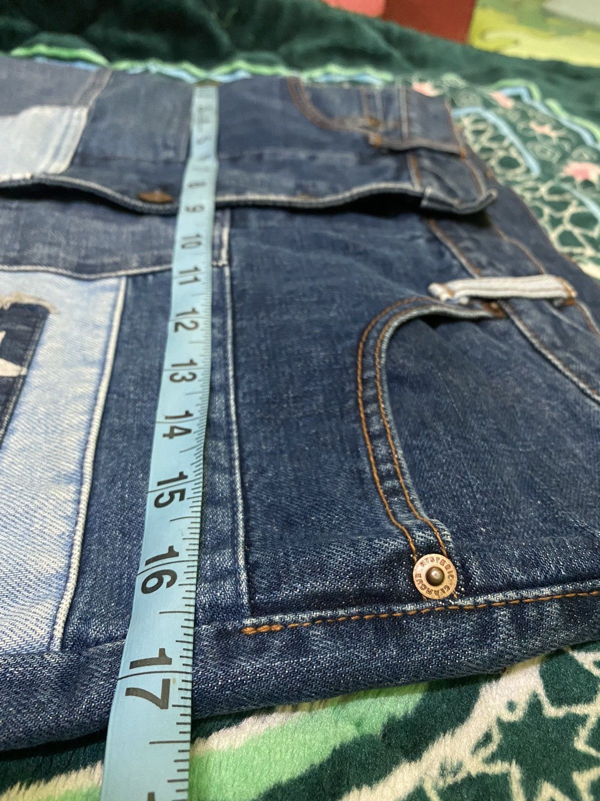 Hysteric Glamour HYSTERIC GLAMOUR Patchwork Denim Skirt Size 31" - 16 Thumbnail