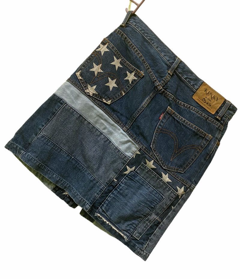 Hysteric Glamour HYSTERIC GLAMOUR Patchwork Denim Skirt Size 31" - 1 Thumbnail