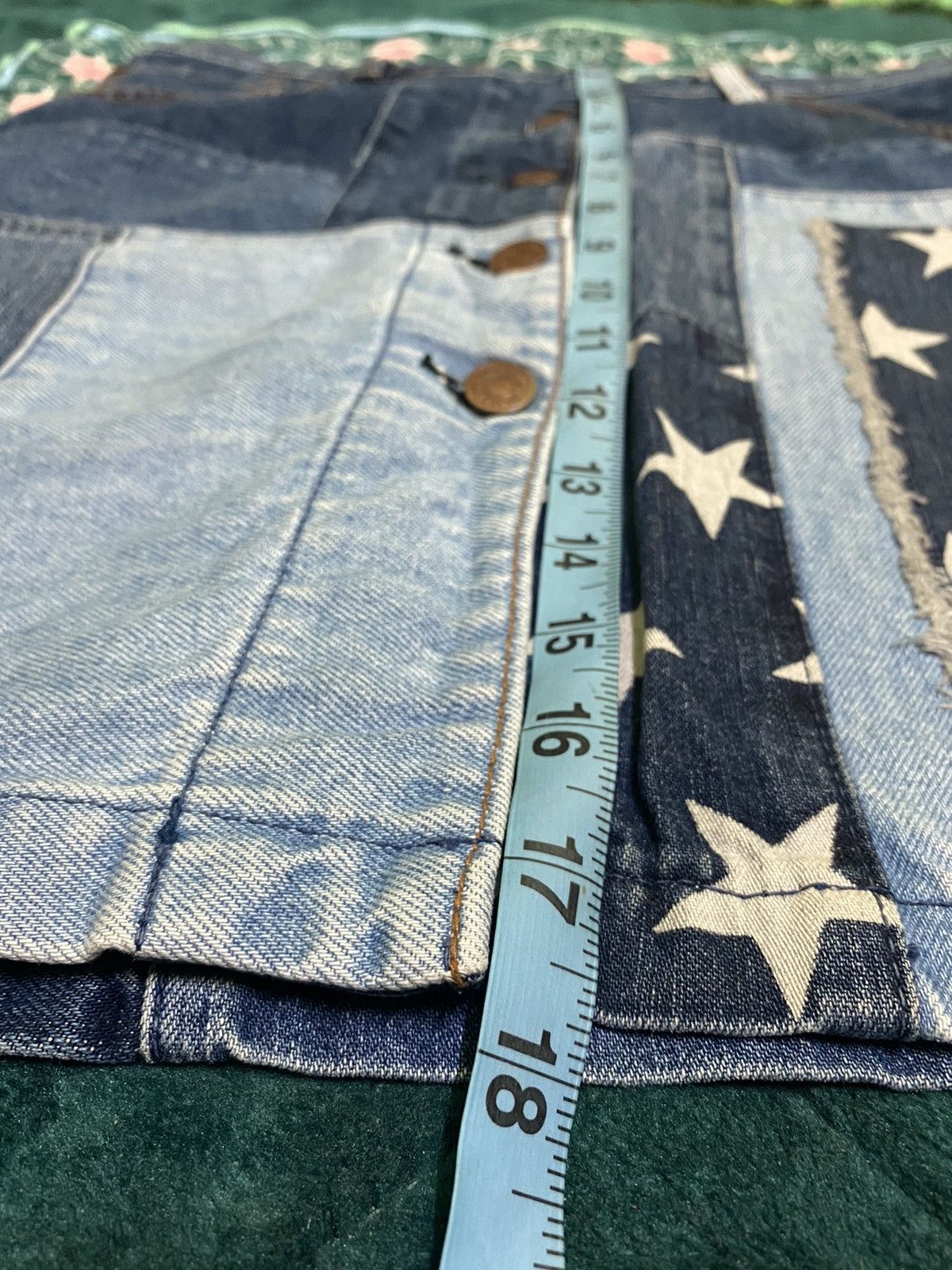 Hysteric Glamour HYSTERIC GLAMOUR Patchwork Denim Skirt Size 31" - 18 Thumbnail