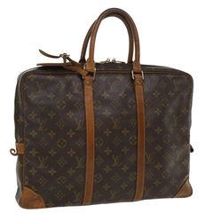 Louis Vuitton Epi Porte Documents Voyage Business Bag Brown M54478