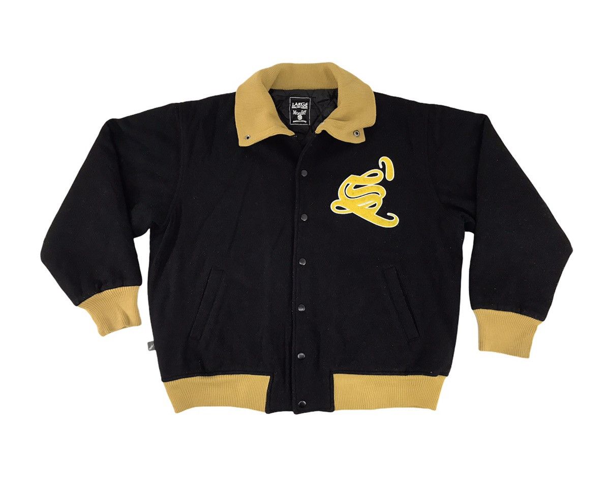 Vintage Searchin Design Morality Eaten Away Varsity Jacket Wool Size US L / EU 52-54 / 3 - 1 Thumbnail