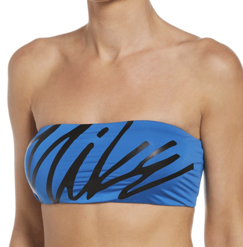 Nike NESSC252 Logo Bandeau Bikini Top Blue ( L )