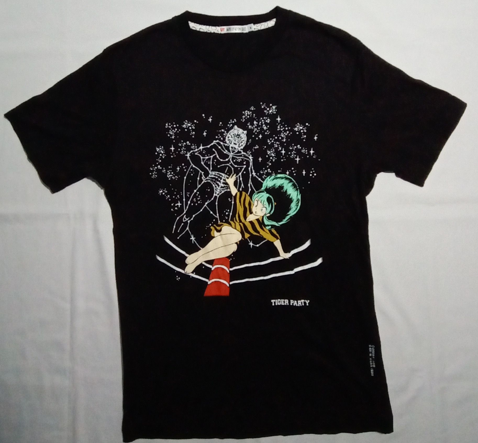 Anime Vintage Tiger Party Anime Black T Shirt Cartoon Japan Size S / US 4 / IT 40 - 2 Thumbnail