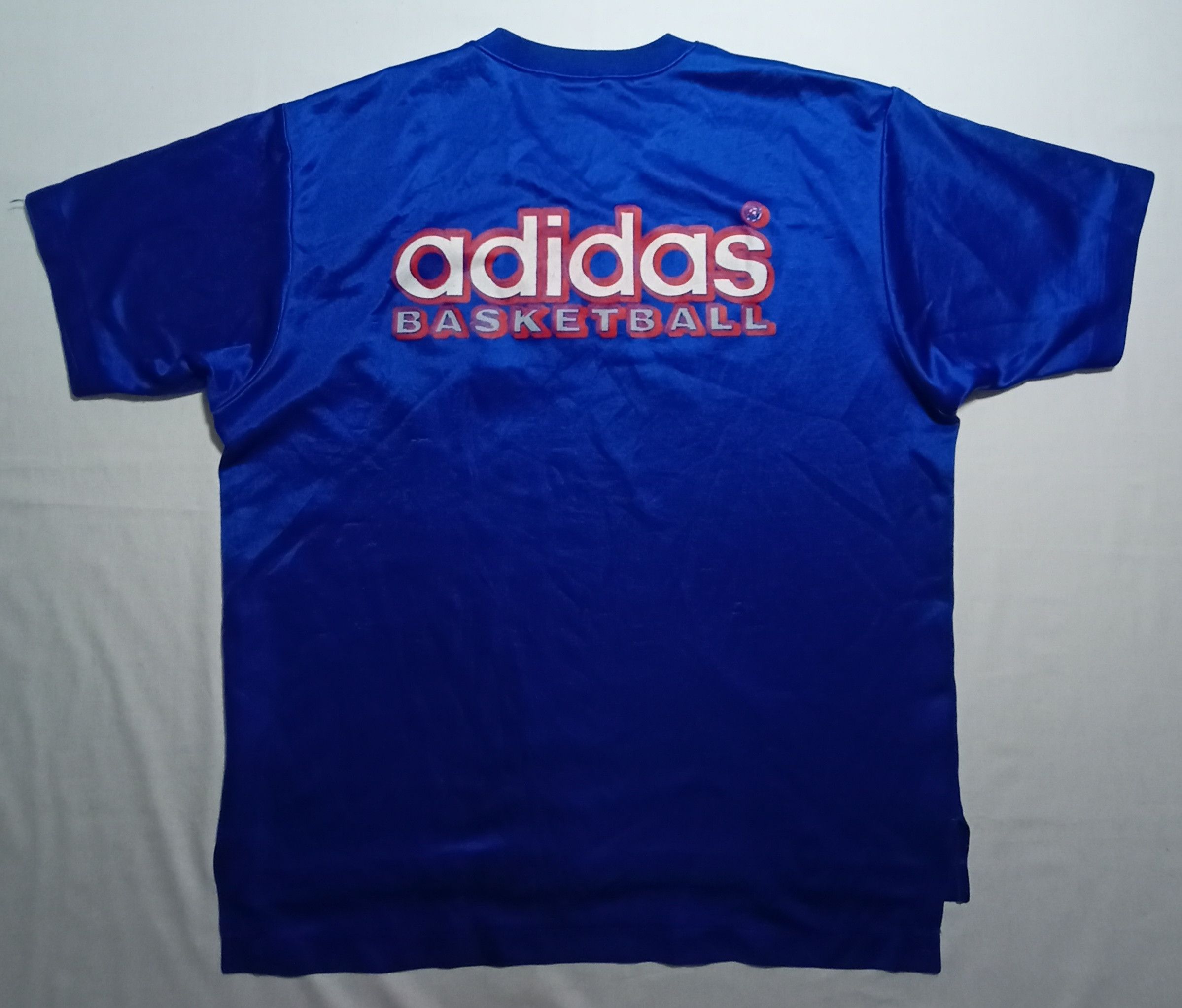 Adidas Adidas Basketball Vintage 90s Made In Japan Tee Jersey Size US L / EU 52-54 / 3 - 1 Thumbnail