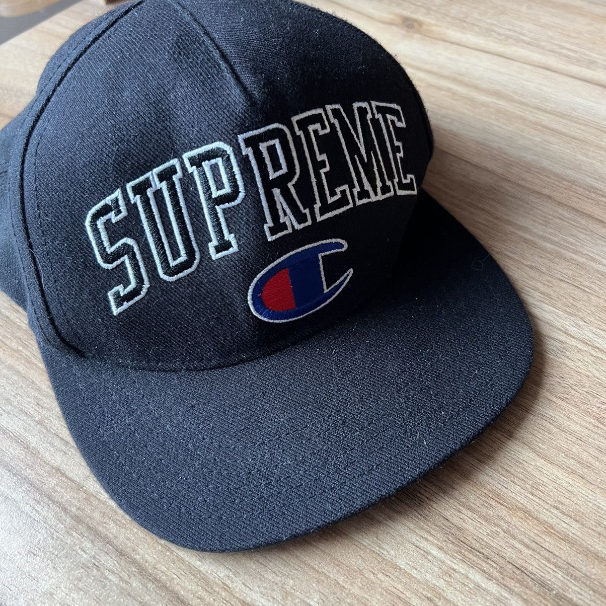 Champion x Supreme Black Cap