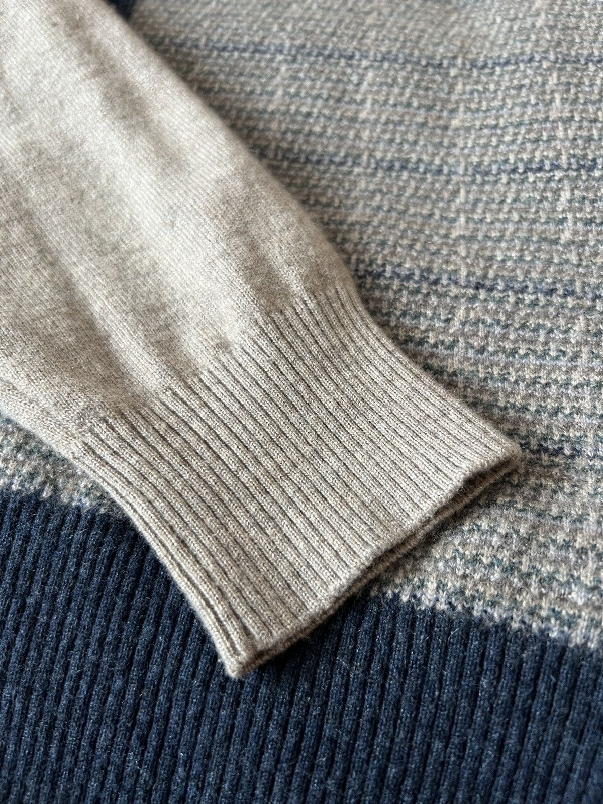 Loro Piana 🔥Loro Piana Beige Striped Cashmere Cardigan Size US M / EU 48-50 / 2 - 3 Thumbnail
