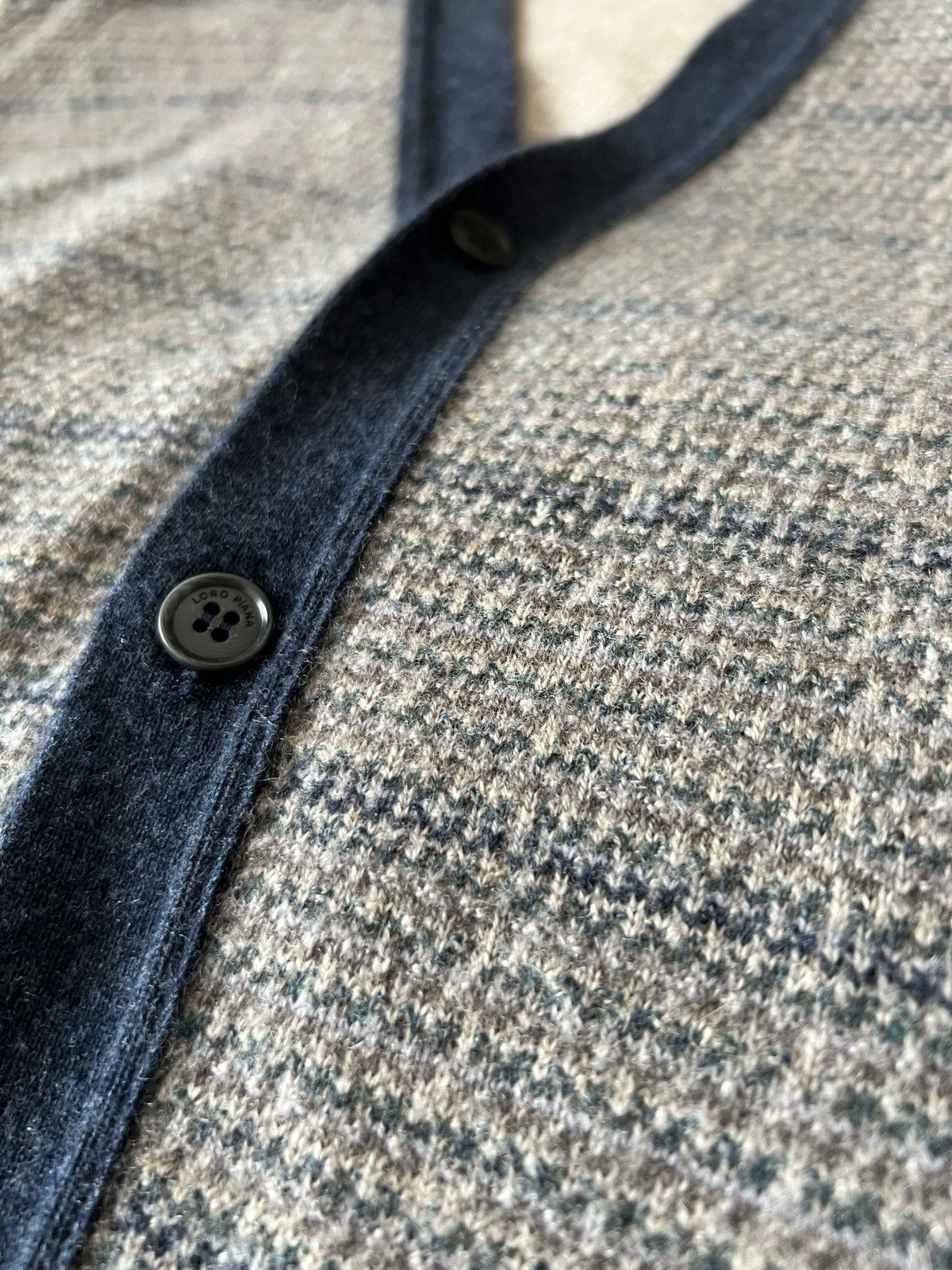 Loro Piana 🔥Loro Piana Beige Striped Cashmere Cardigan Size US M / EU 48-50 / 2 - 4 Thumbnail