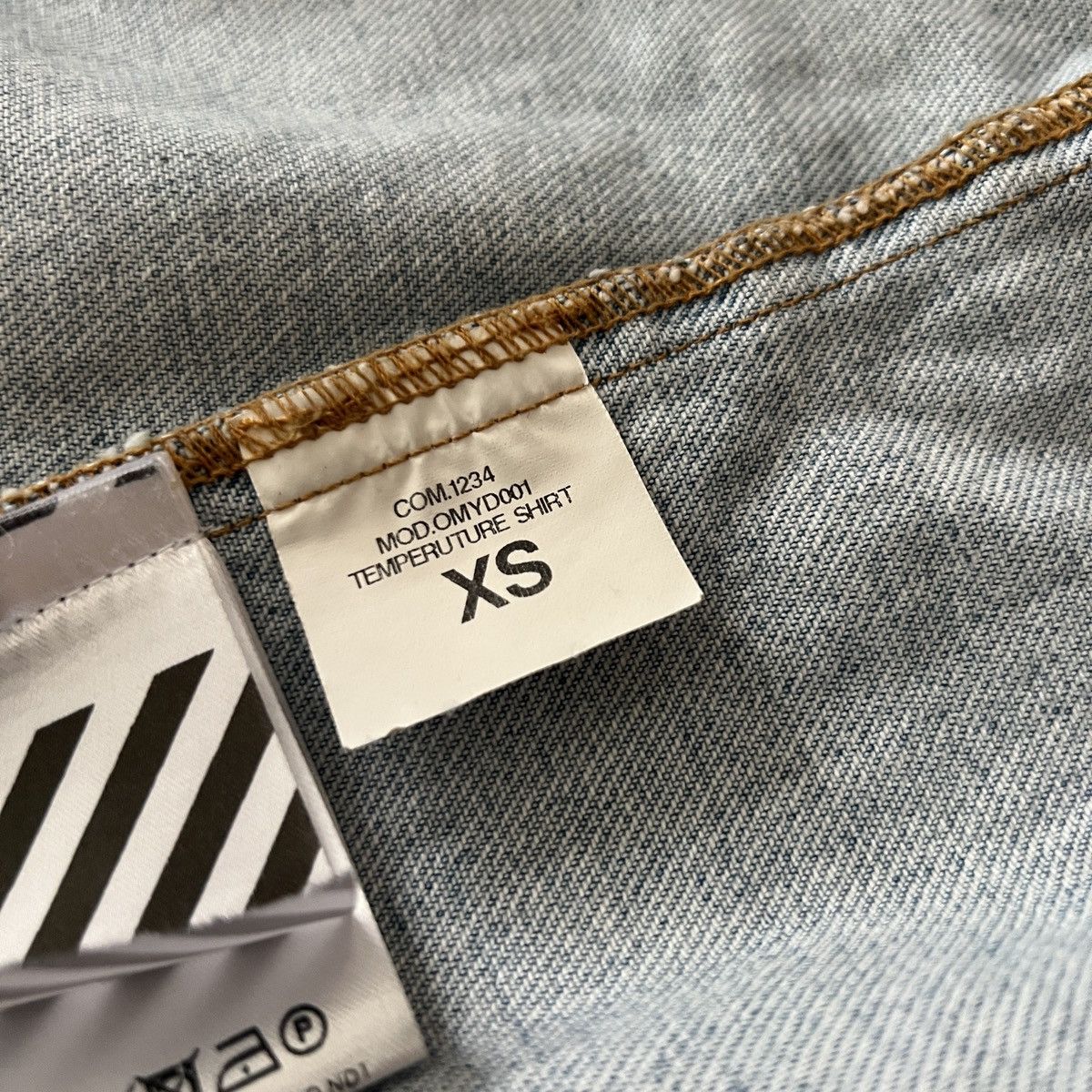 Off-White Off-White Exclusive Blue Denim Temperature Shirt Size US S / EU 44-46 / 1 - 15 Thumbnail