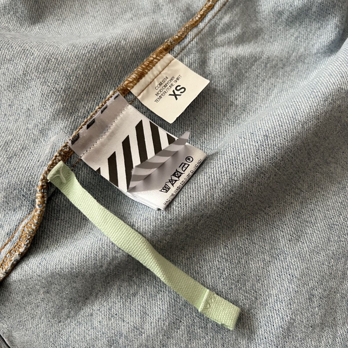 Off-White Off-White Exclusive Blue Denim Temperature Shirt Size US S / EU 44-46 / 1 - 14 Thumbnail