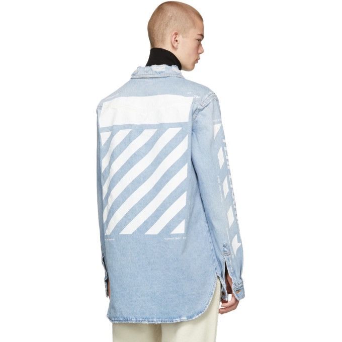 Off-White Off-White Exclusive Blue Denim Temperature Shirt Size US S / EU 44-46 / 1 - 20 Thumbnail