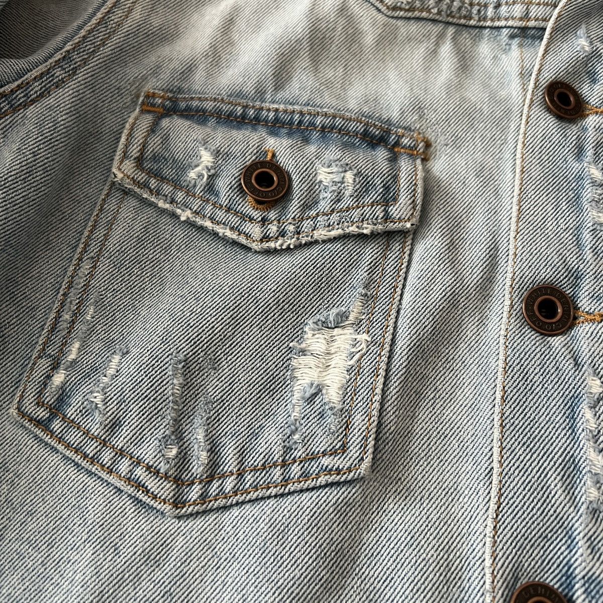Off-White Off-White Exclusive Blue Denim Temperature Shirt Size US S / EU 44-46 / 1 - 10 Thumbnail