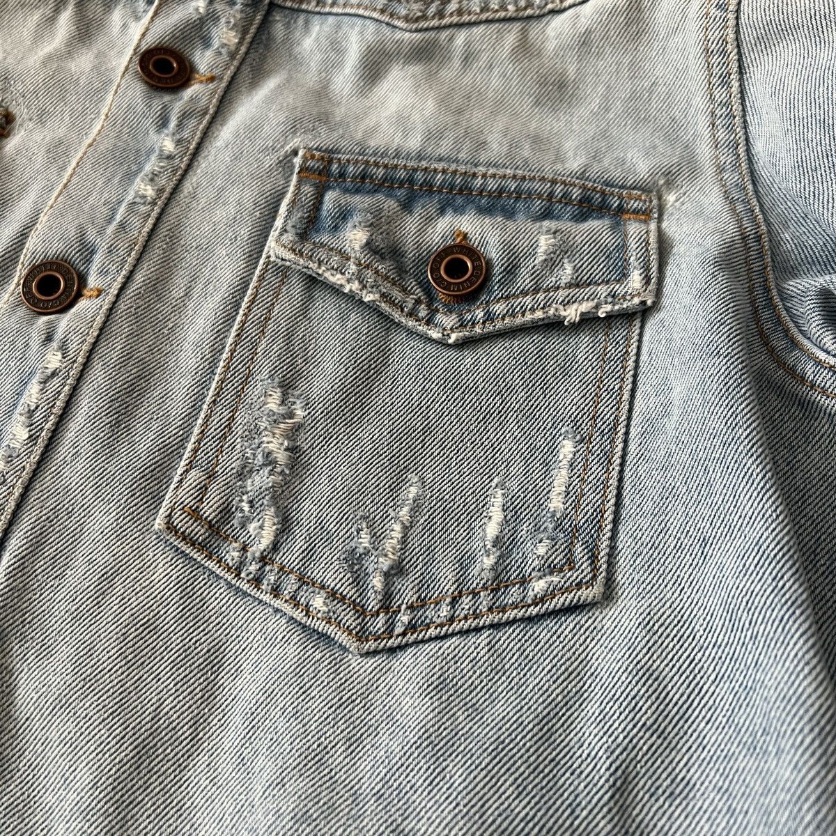 Off-White Off-White Exclusive Blue Denim Temperature Shirt Size US S / EU 44-46 / 1 - 9 Thumbnail