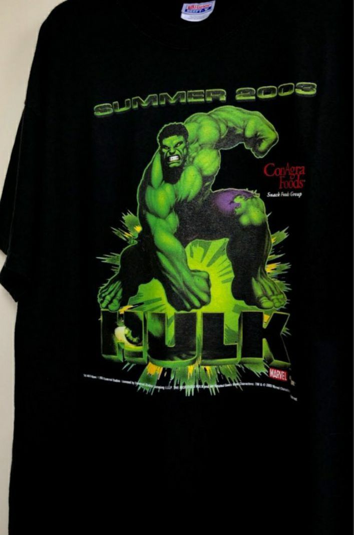 Marvel Comics Last Drop!! Vintage Hulk Movie 2003 Rare Tshirt Size US XL / EU 56 / 4 - 7 Thumbnail