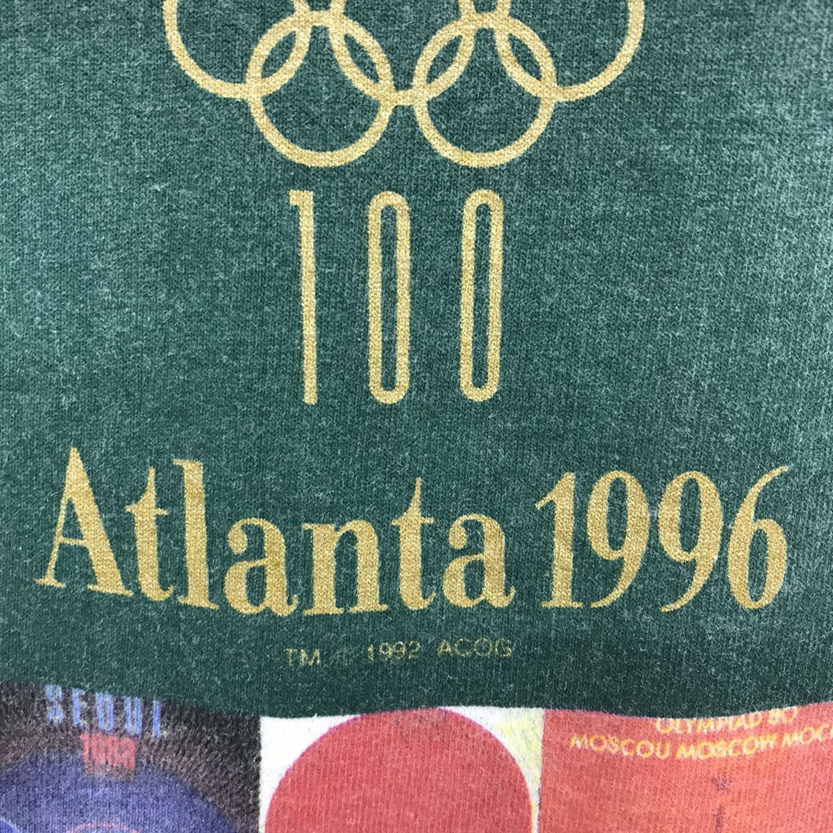 Champion × USA Olympics × Vintage Rare!! Vintage 1996s Champion Atlanta Olympic Games Tee Size US XL / EU 56 / 4 - 8 Thumbnail