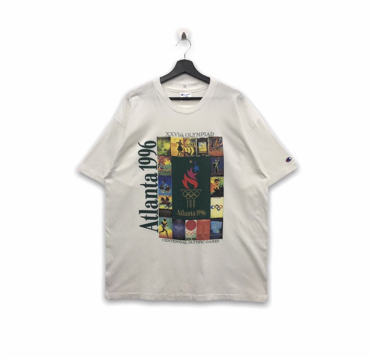 Champion × USA Olympics × Vintage Rare!! Vintage 1996s Champion Atlanta Olympic Games Tee Size US XL / EU 56 / 4 - 1 Thumbnail