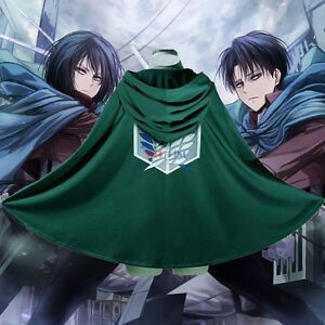 Cartoon Network Attack On Titan anime cloaks Mikasa Ackerman Cosplay/Akira Size US M / EU 48-50 / 2 - 2 Thumbnail