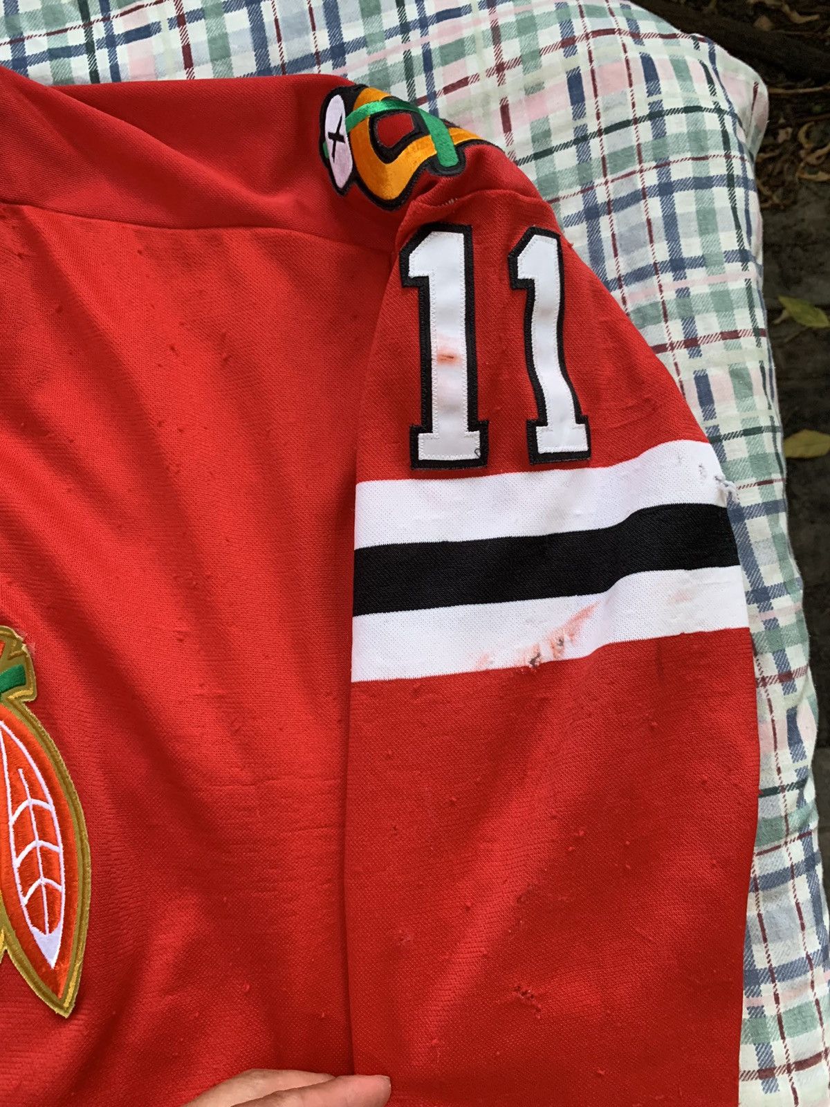 Ccm × NHL × Vintage 90s CCM Chicago Blackhawks #11 NHL Jersey Size US XL / EU 56 / 4 - 3 Thumbnail
