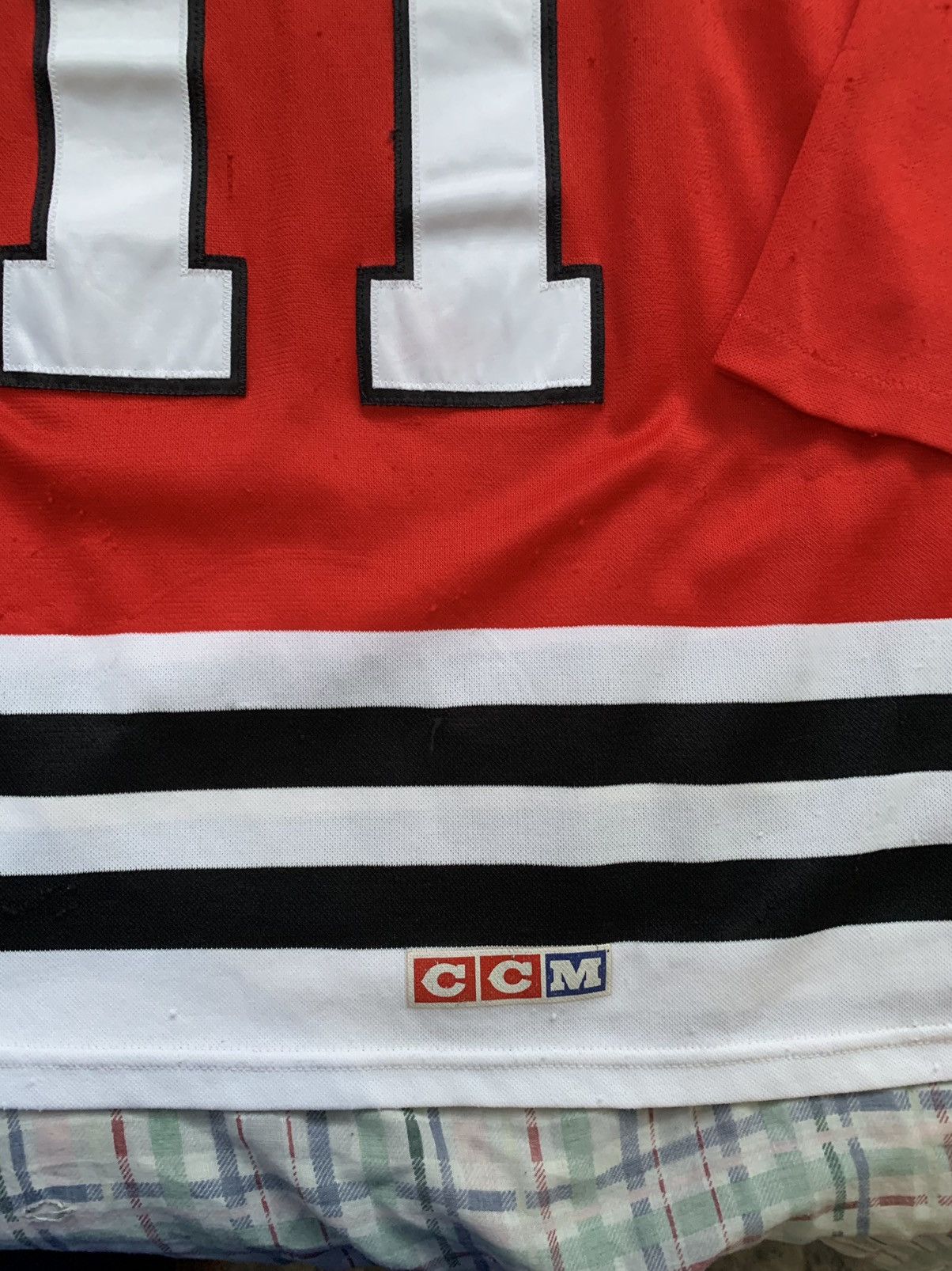 Ccm × NHL × Vintage 90s CCM Chicago Blackhawks #11 NHL Jersey Size US XL / EU 56 / 4 - 6 Thumbnail