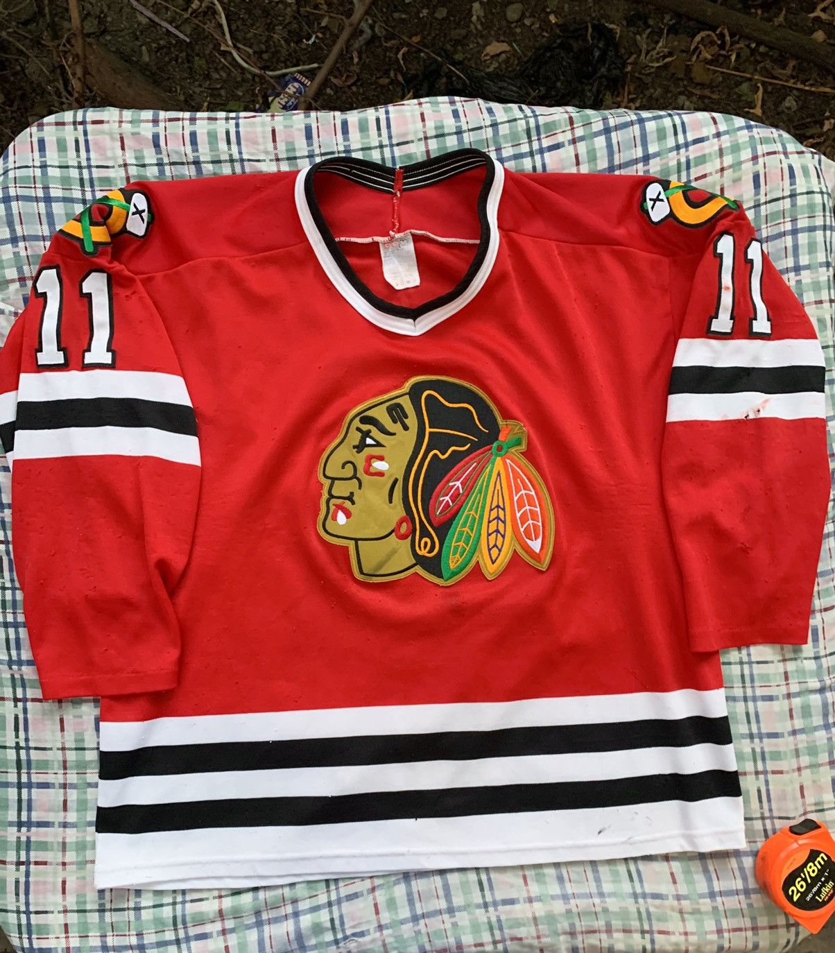 Ccm × NHL × Vintage 90s CCM Chicago Blackhawks #11 NHL Jersey Size US XL / EU 56 / 4 - 1 Thumbnail
