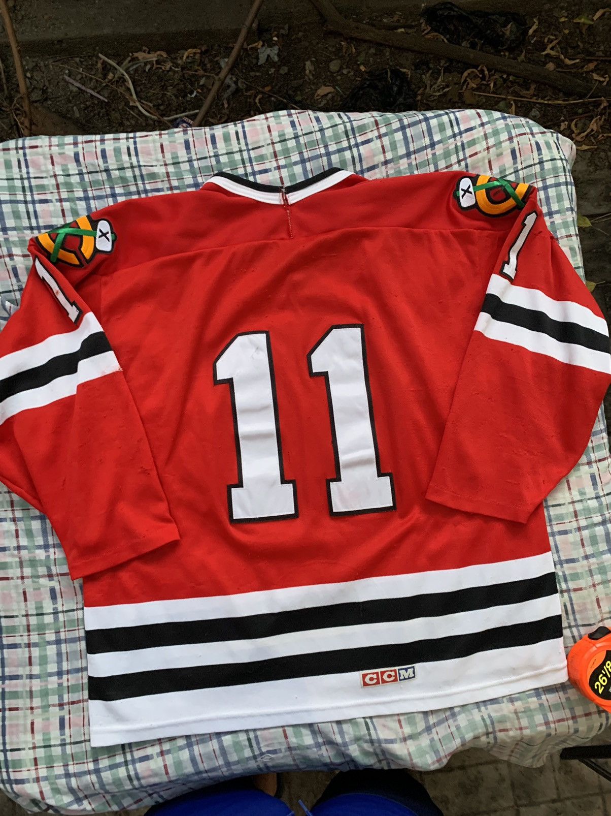 Ccm × NHL × Vintage 90s CCM Chicago Blackhawks #11 NHL Jersey Size US XL / EU 56 / 4 - 5 Thumbnail