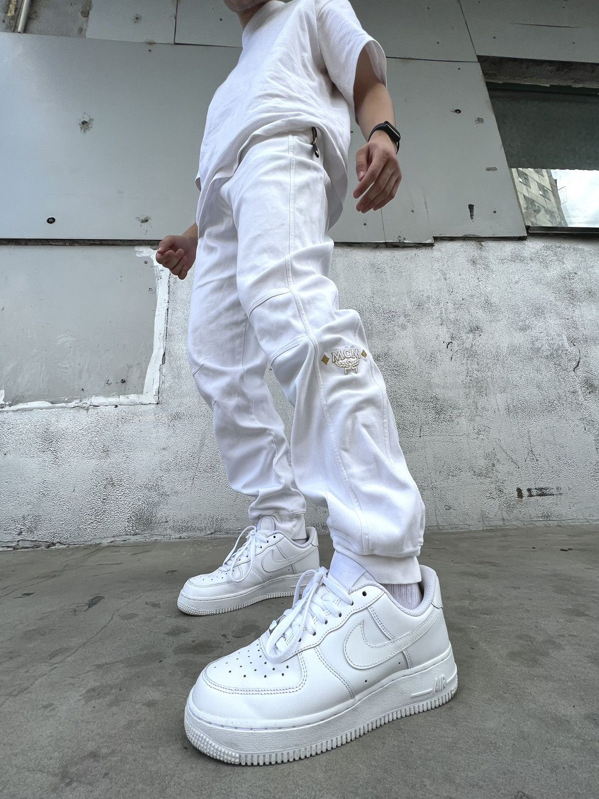image of MCM Sweatpants in White, Men's (Size 30)