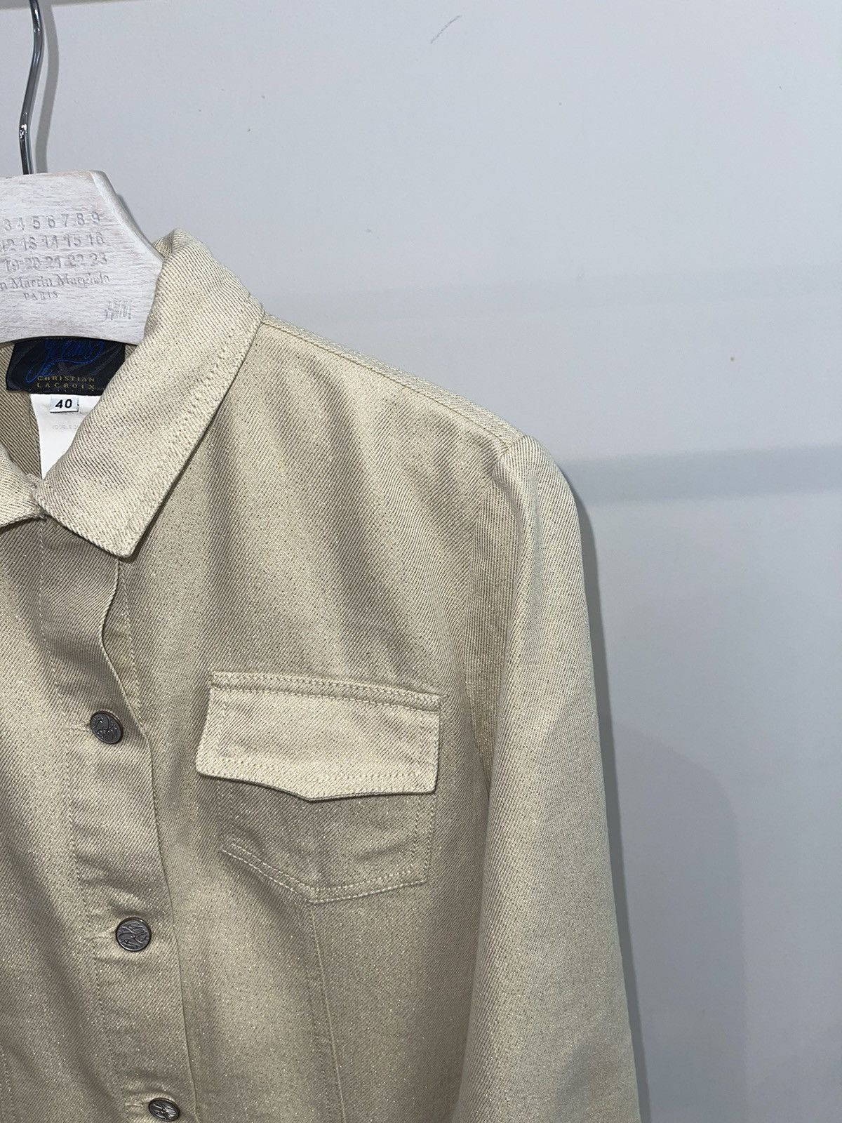 Christian Lacroix Archive Cristian Lacroix Glitter Shine Yellow Denim Jacket Size S / US 4 / IT 40 - 12 Thumbnail