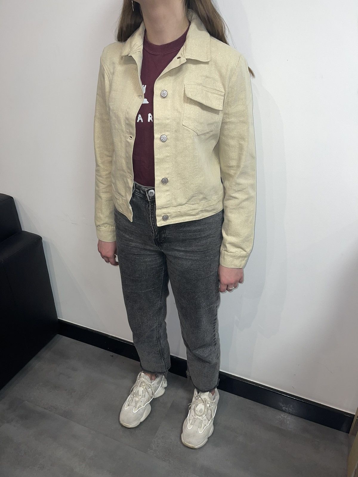 Christian Lacroix Archive Cristian Lacroix Glitter Shine Yellow Denim Jacket Size S / US 4 / IT 40 - 21 Thumbnail
