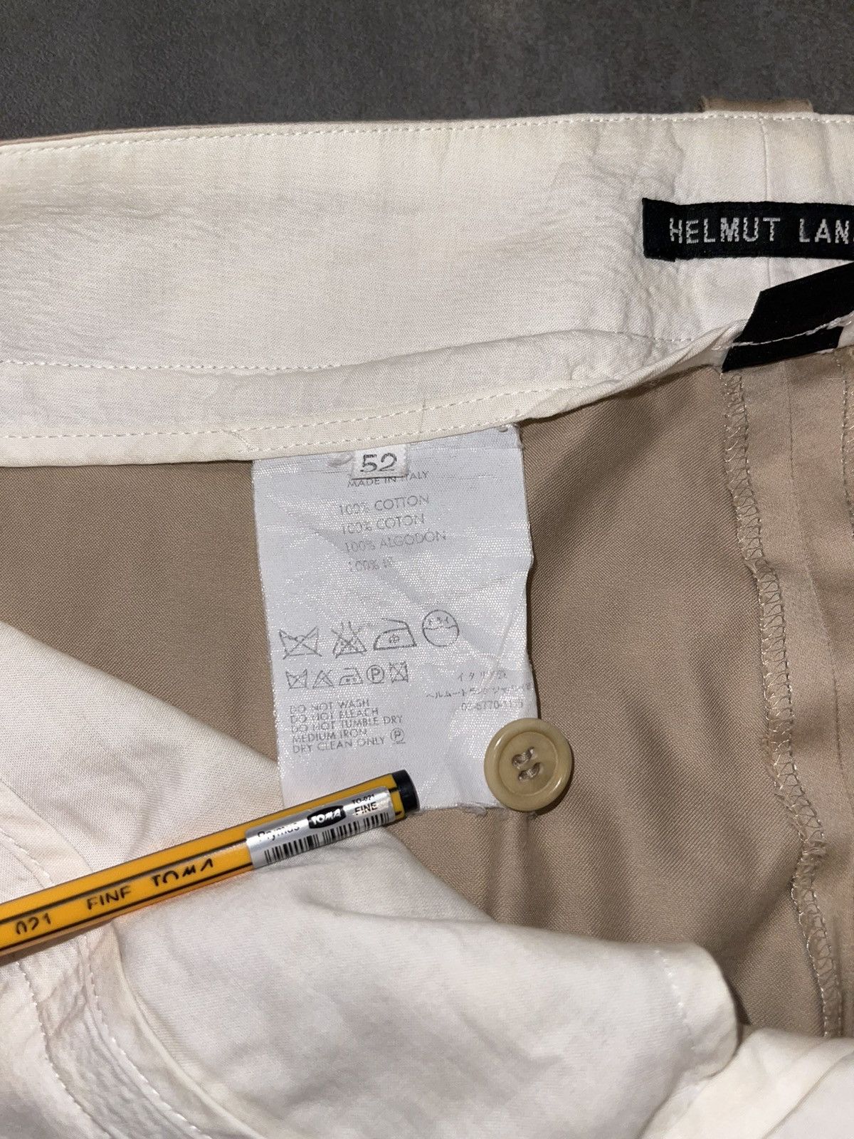 Helmut Lang Archive Helmut Lang Beige Casual Pants Size US 36 / EU 52 - 18 Thumbnail