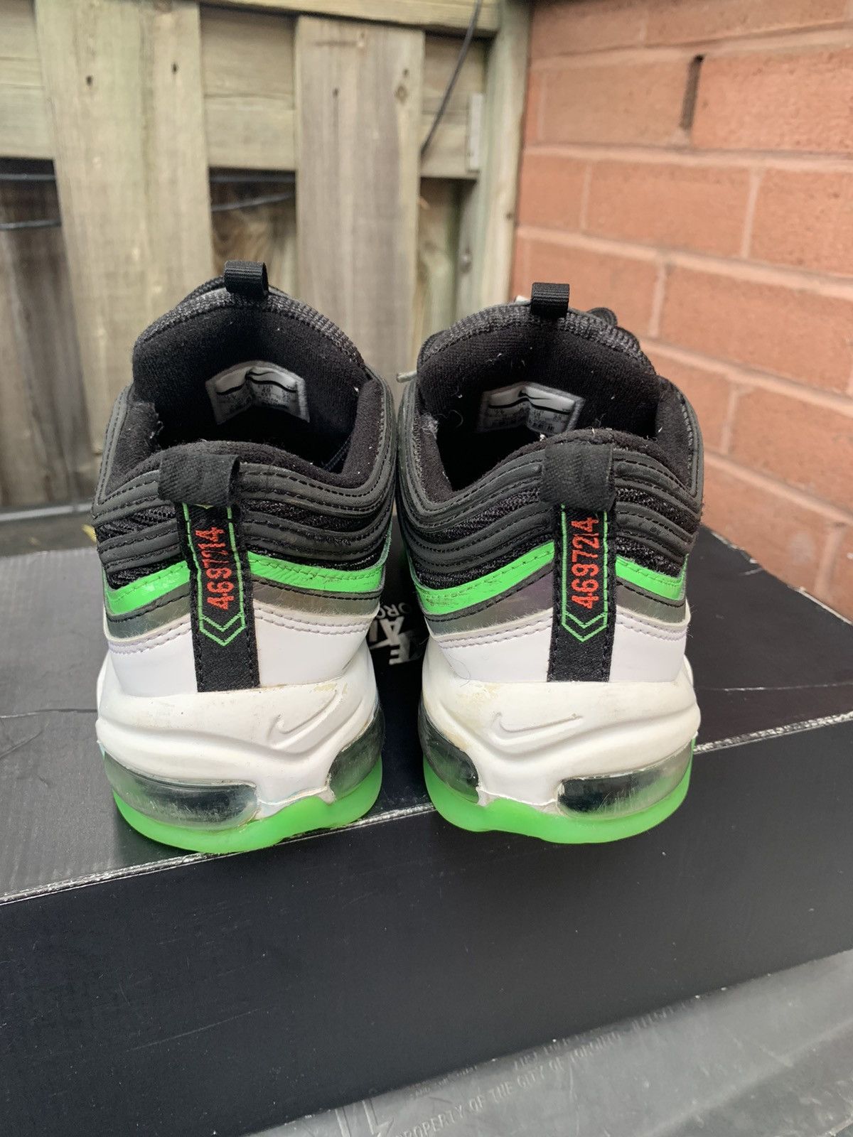 Nike Air Max 97 Black Green Size US 7 / EU 40 - 3 Thumbnail
