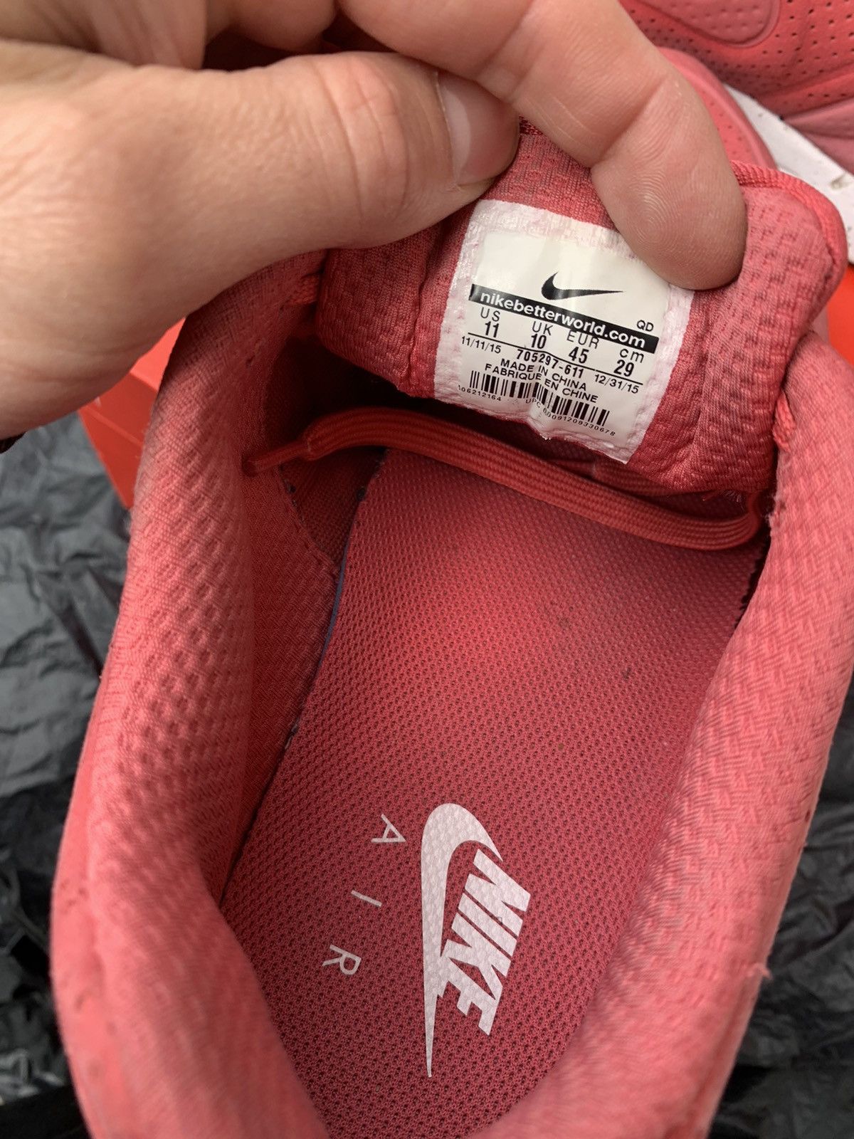 Nike Air Max 1 Ultra Moire Low Red | White Size US 11 / EU 44 - 6 Thumbnail