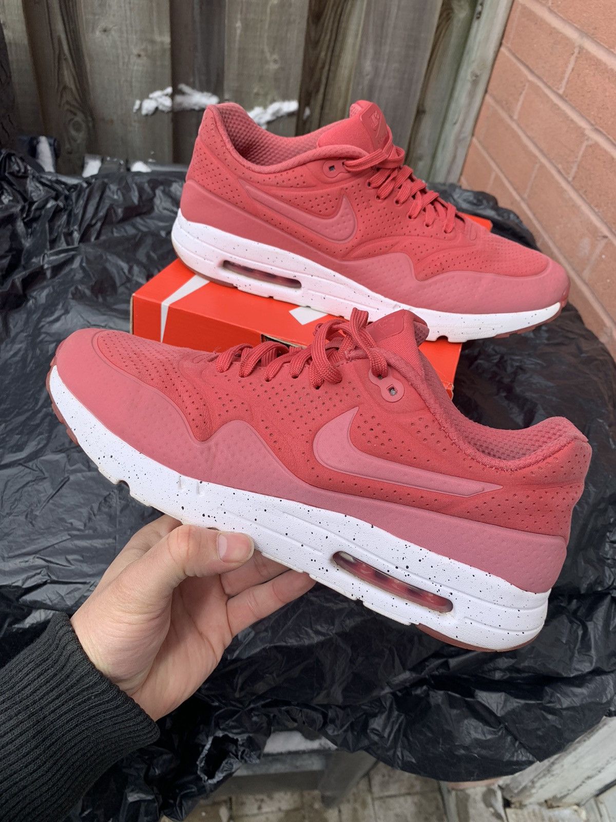 Nike Air Max 1 Ultra Moire Low Red | White Size US 11 / EU 44 - 7 Thumbnail