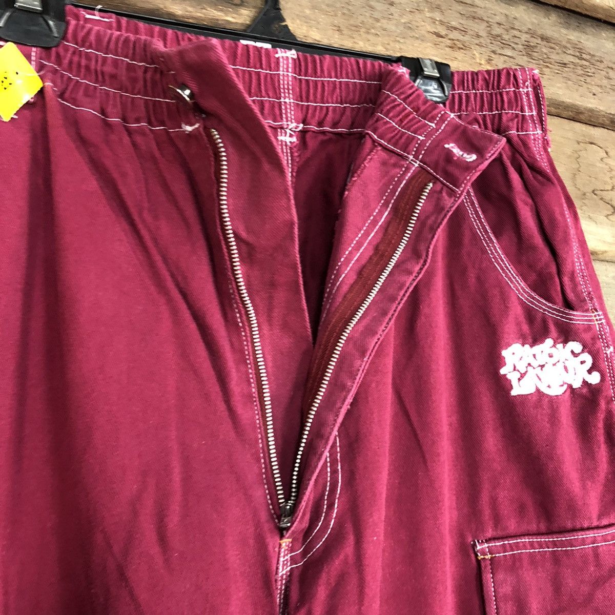 Japanese Brand Raton Laveur Maroon Multipocket Cargo Pants #3770 Size US 35 - 9 Thumbnail
