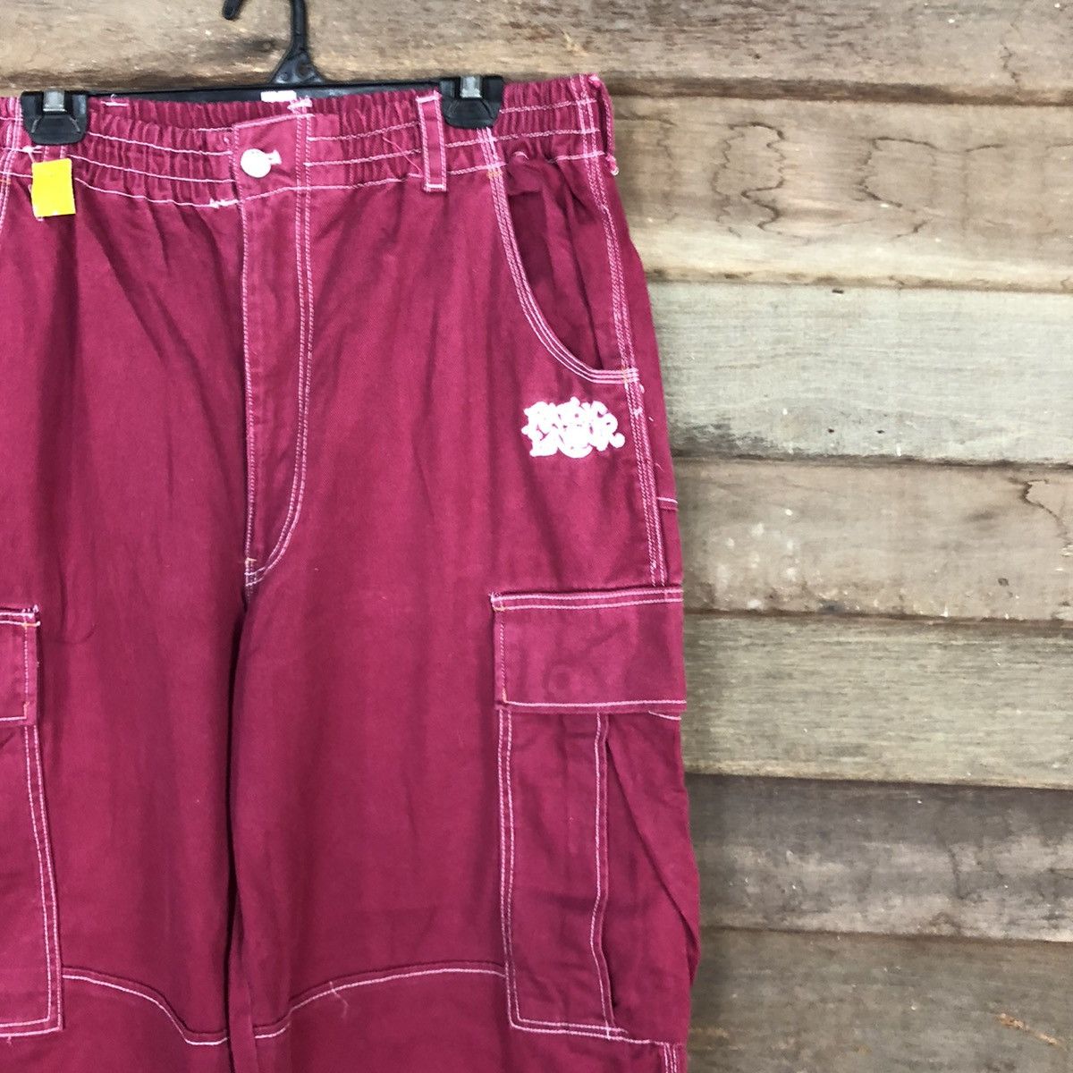 Japanese Brand Raton Laveur Maroon Multipocket Cargo Pants #3770 Size US 35 - 4 Thumbnail