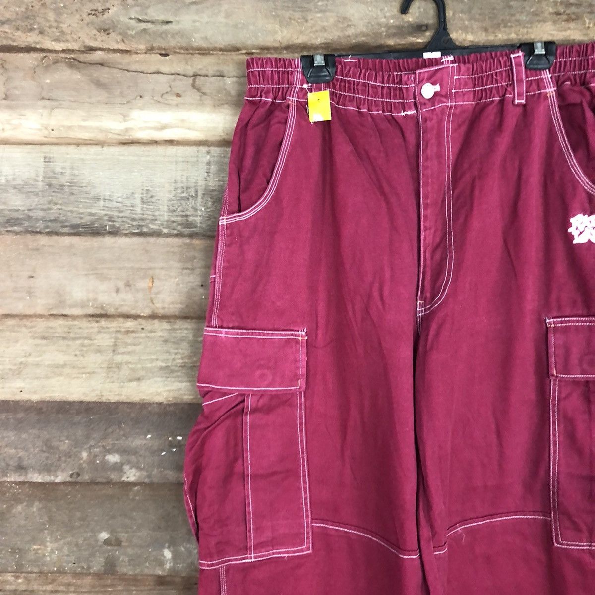Japanese Brand Raton Laveur Maroon Multipocket Cargo Pants #3770 Size US 35 - 5 Thumbnail
