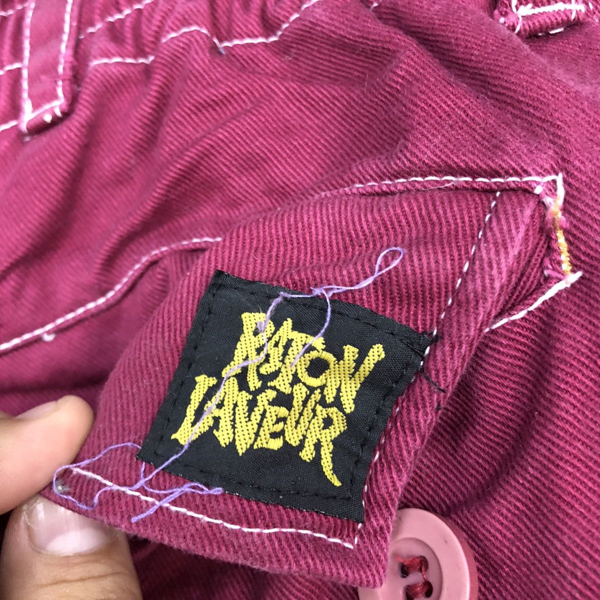 Japanese Brand Raton Laveur Maroon Multipocket Cargo Pants #3770 Size US 35 - 13 Thumbnail