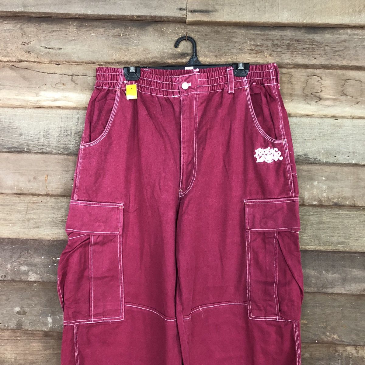 Japanese Brand Raton Laveur Maroon Multipocket Cargo Pants #3770 Size US 35 - 2 Thumbnail