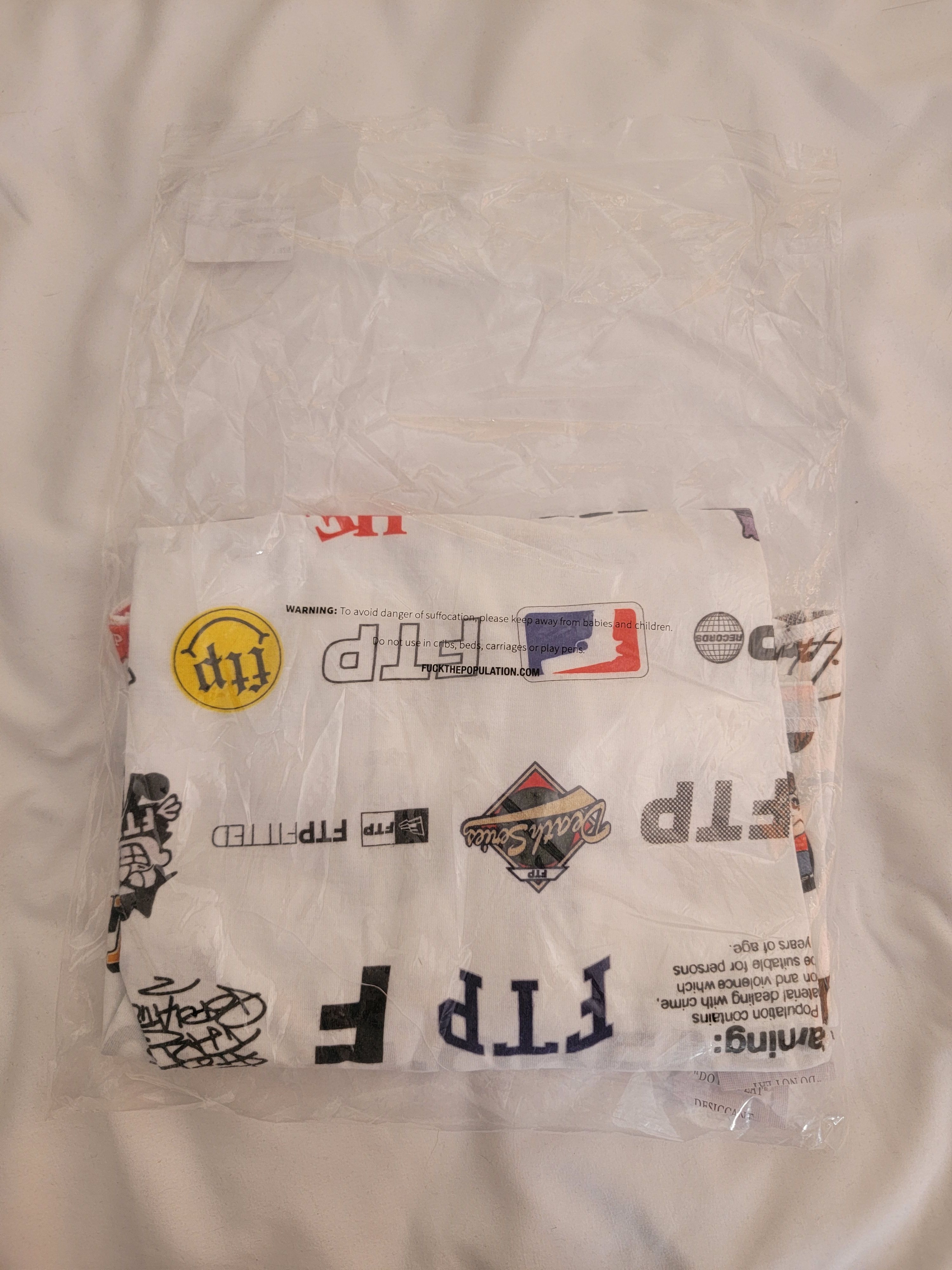 Fuck The Population FTP 13 Year Anniversary Tee (White, XL) Size US XL / EU 56 / 4 - 4 Thumbnail
