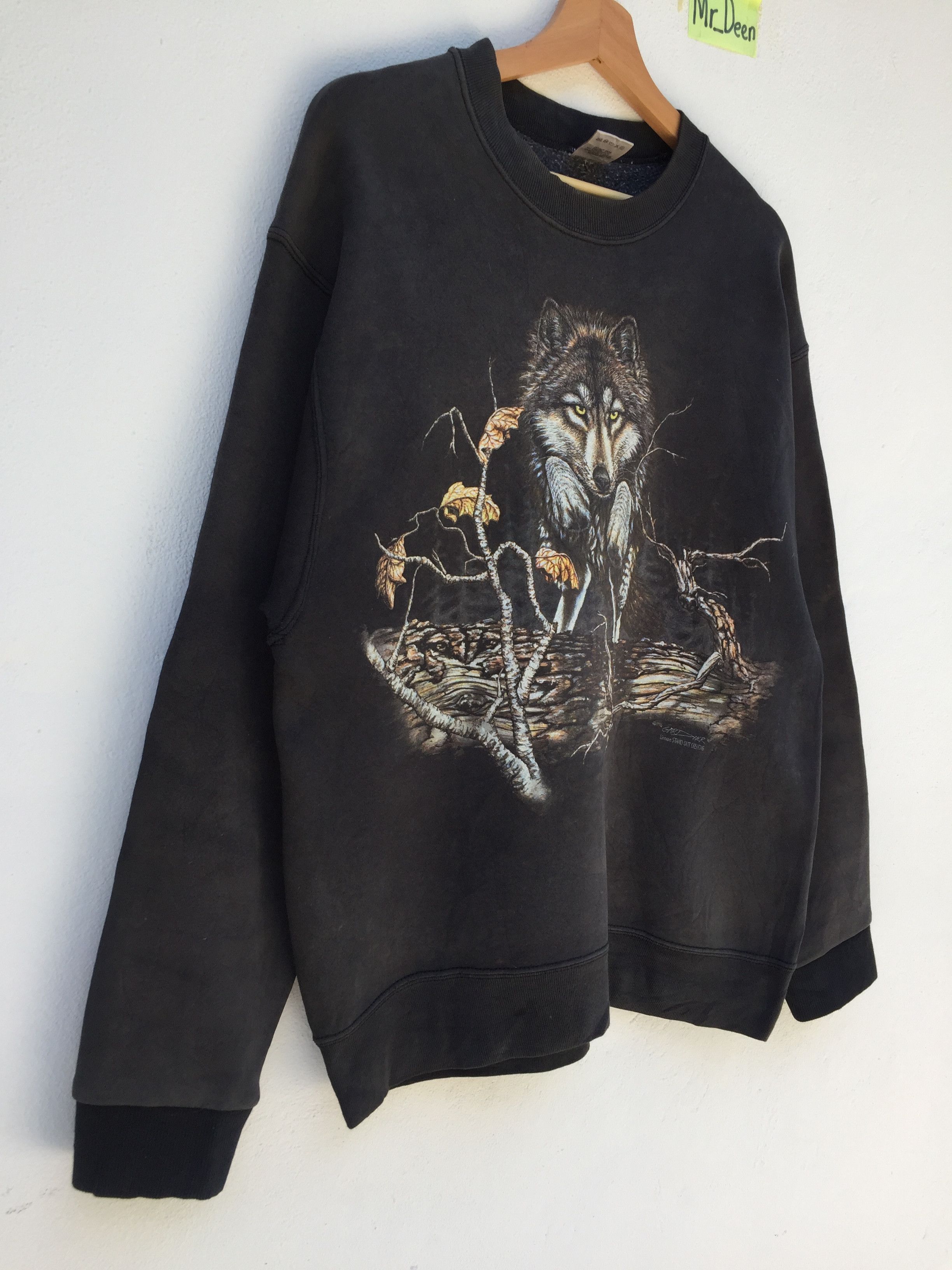 Fruit Of The Loom Vintage Habitat 1993 Gardner Wolf Sweatshirt Size US L / EU 52-54 / 3 - 2 Thumbnail