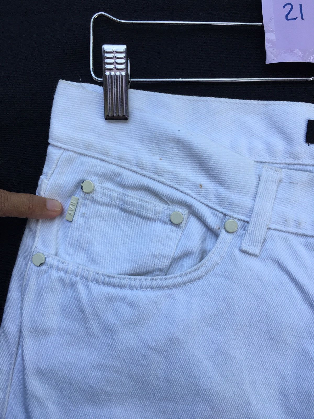 Raf by Raf Simons Rare Raf by Raf Simons Slim Fit White Denim/ Jeans Size US 32 / EU 48 - 9 Thumbnail