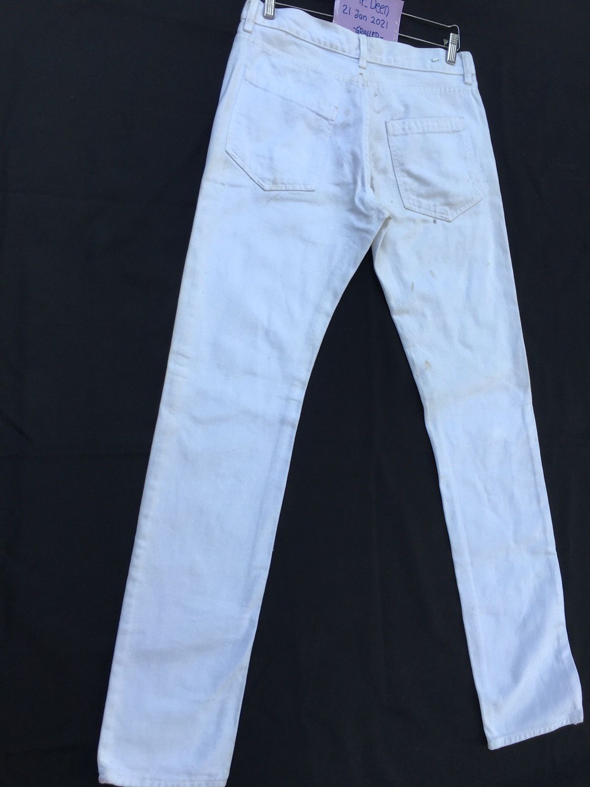 Raf by Raf Simons Rare Raf by Raf Simons Slim Fit White Denim/ Jeans Size US 32 / EU 48 - 16 Thumbnail