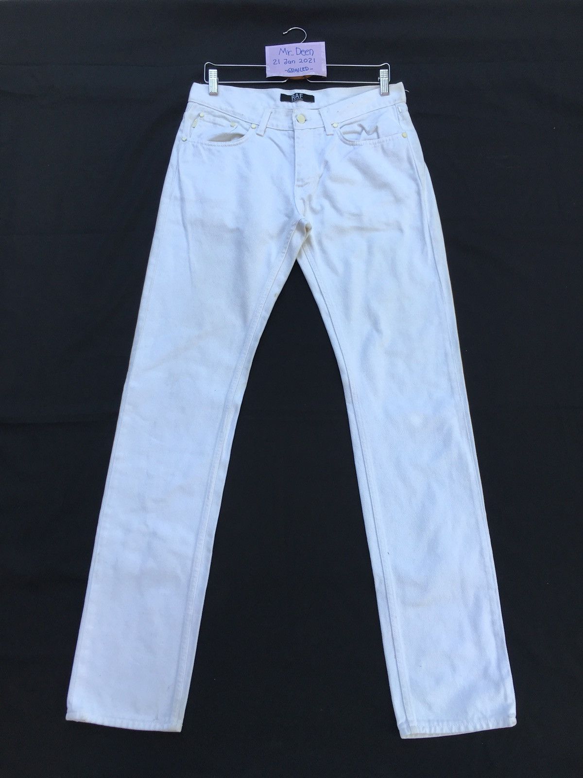 Raf by Raf Simons Rare Raf by Raf Simons Slim Fit White Denim/ Jeans Size US 32 / EU 48 - 2 Thumbnail