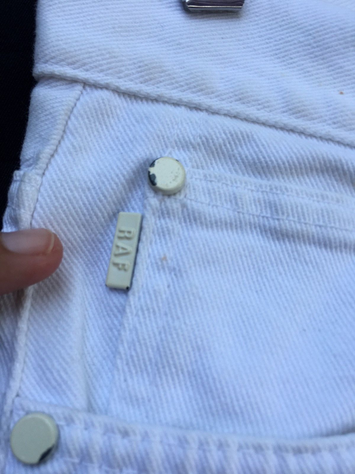 Raf by Raf Simons Rare Raf by Raf Simons Slim Fit White Denim/ Jeans Size US 32 / EU 48 - 10 Thumbnail
