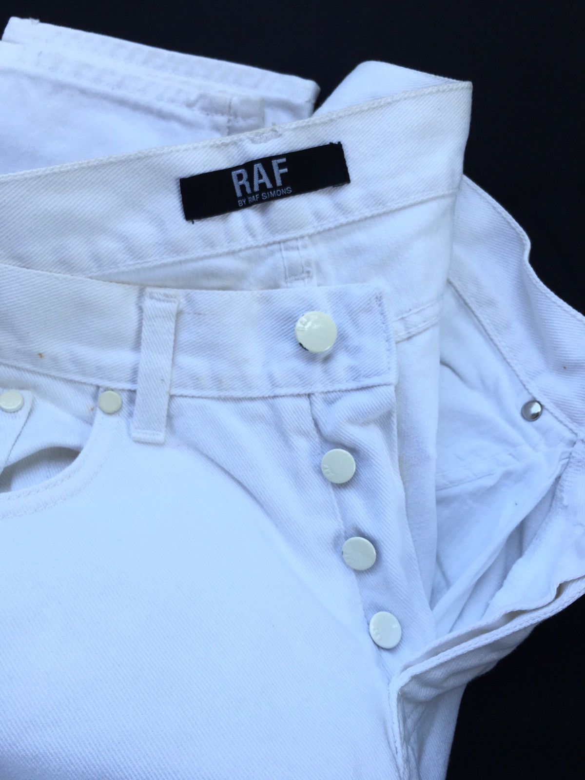 Raf Simons Rare Raf by Raf Simons Slim Fit White Denim/ Jeans | Grailed