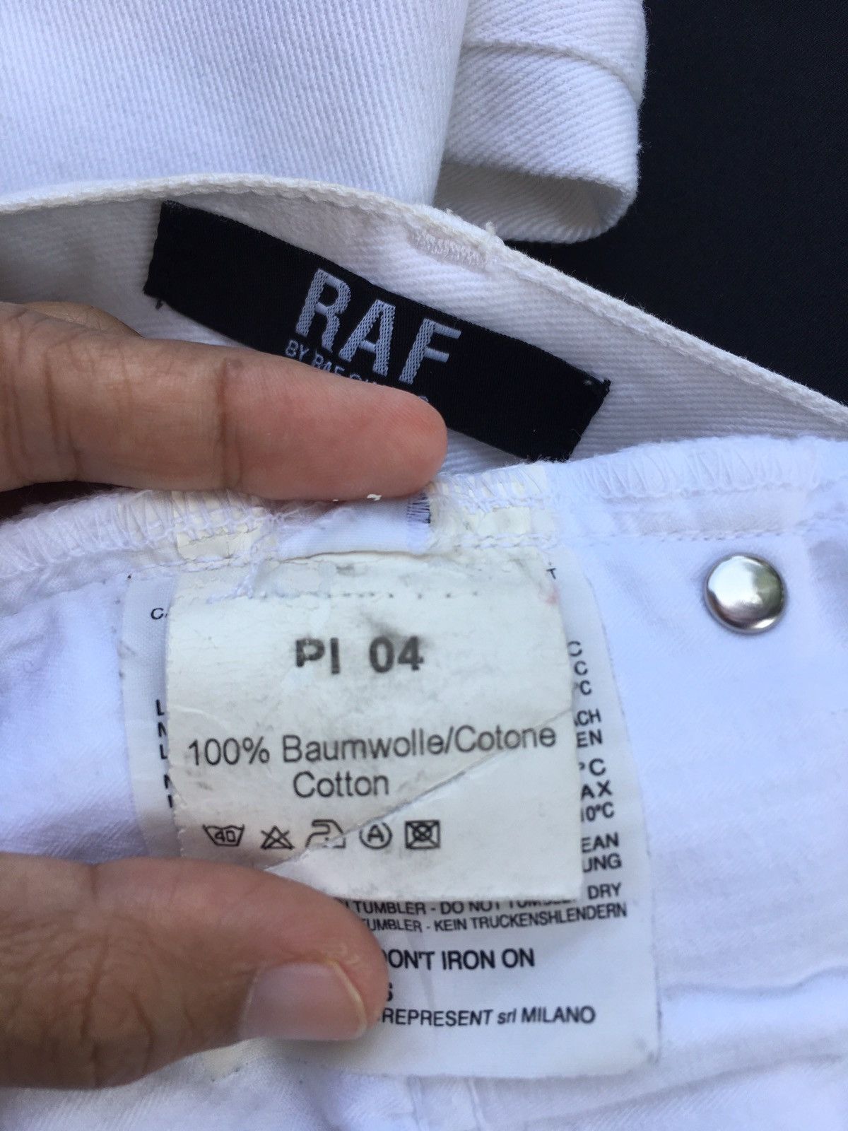 Raf by Raf Simons Rare Raf by Raf Simons Slim Fit White Denim/ Jeans Size US 32 / EU 48 - 24 Thumbnail