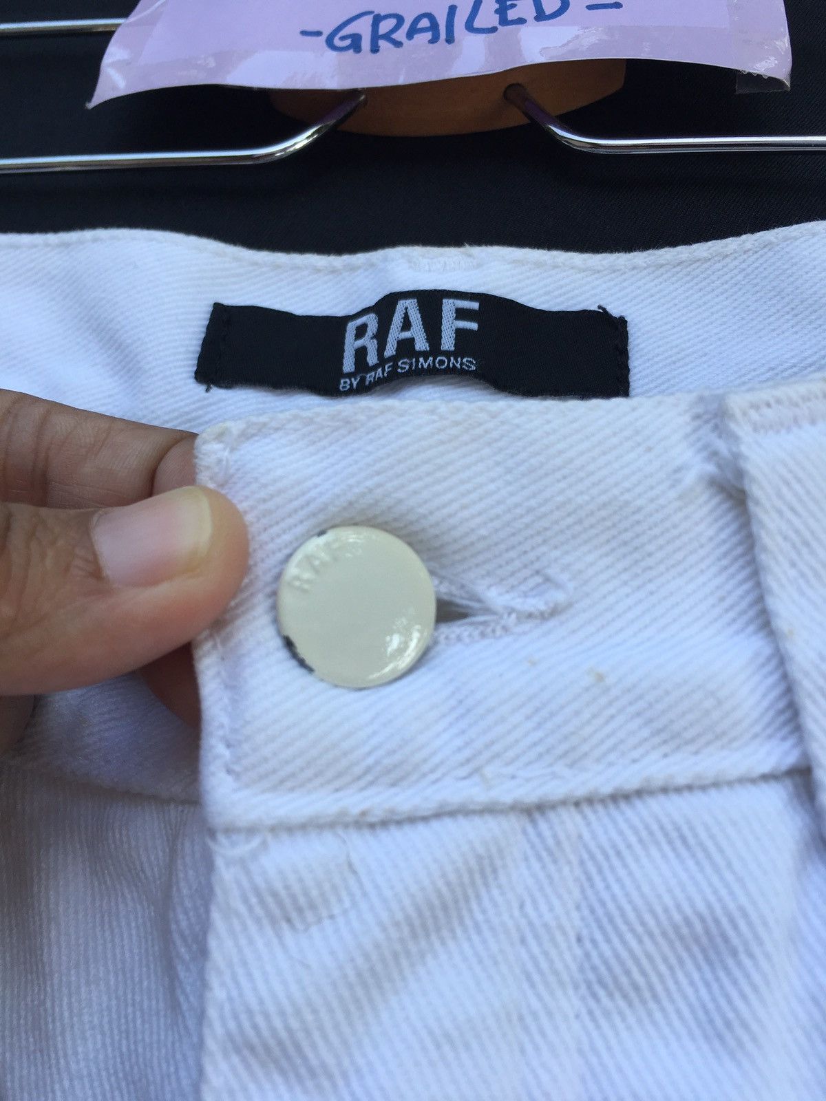 Raf by Raf Simons Rare Raf by Raf Simons Slim Fit White Denim/ Jeans Size US 32 / EU 48 - 12 Thumbnail